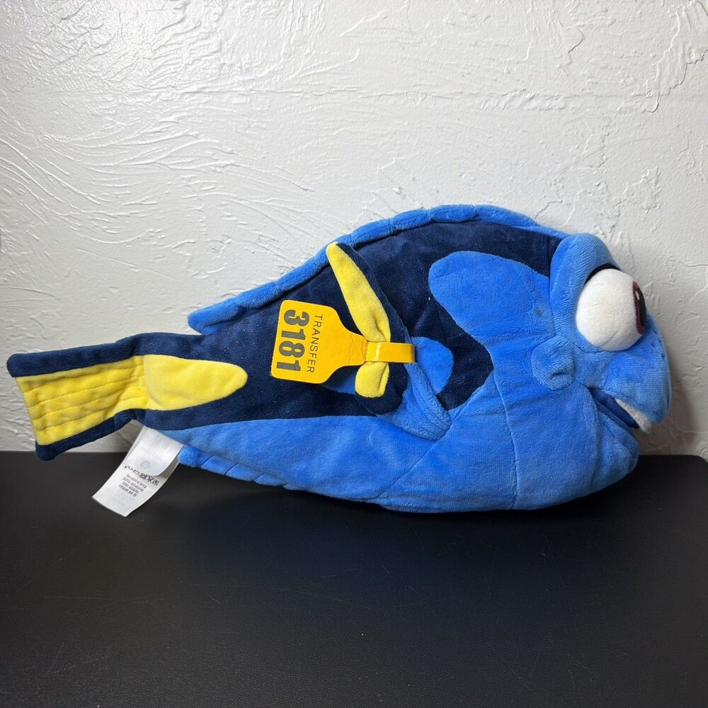 Disney Store Pixar Finding Dory Plush Large 16” Blue Fish Nemo Stuffed Toy